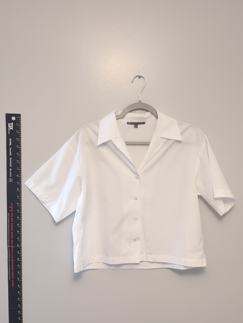 Classic White Short-Sleeve Button Front Top